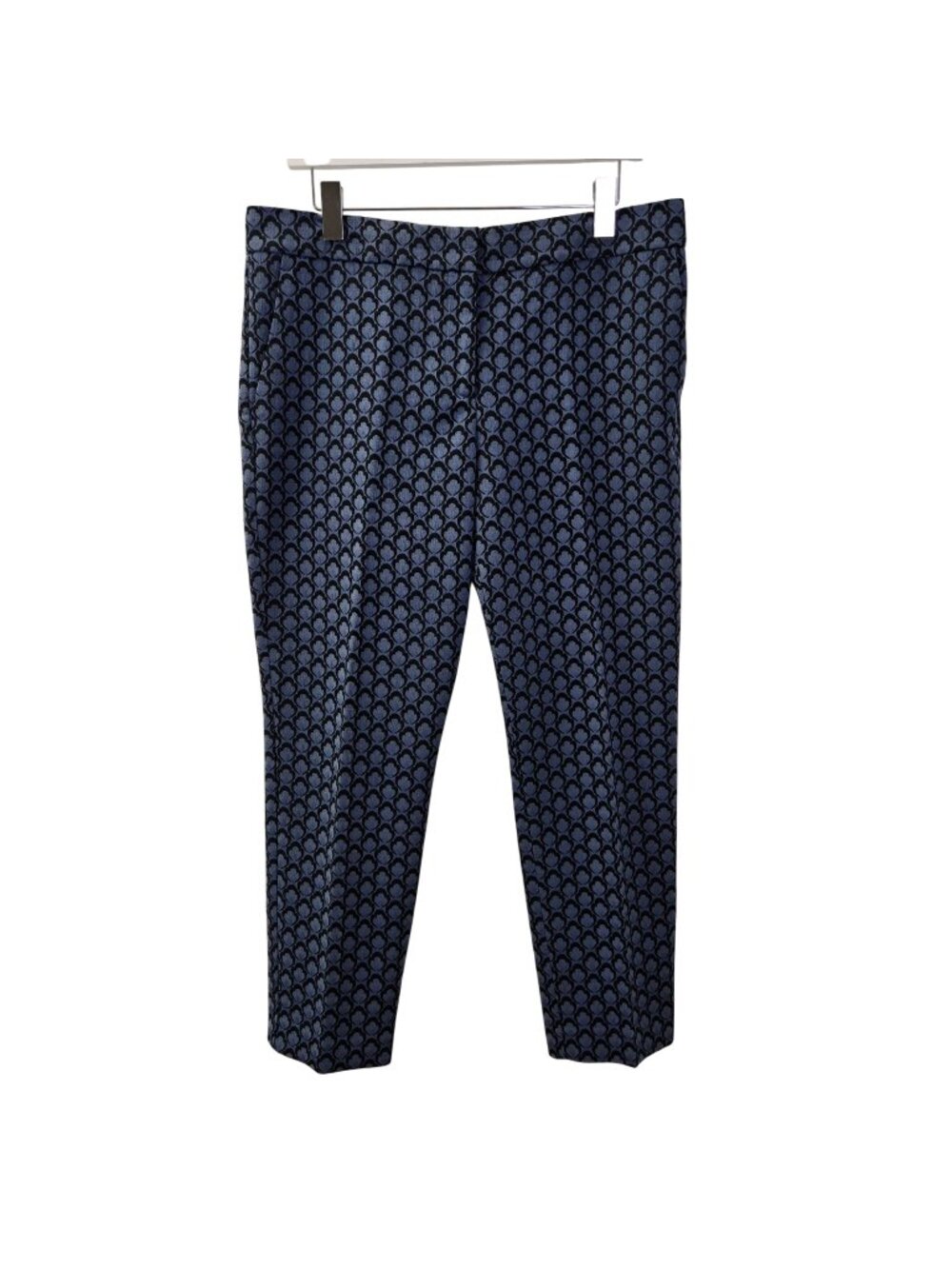 Ann Taylor Devin Fit Lotus Jacquard Print Ankle Pants Size 10